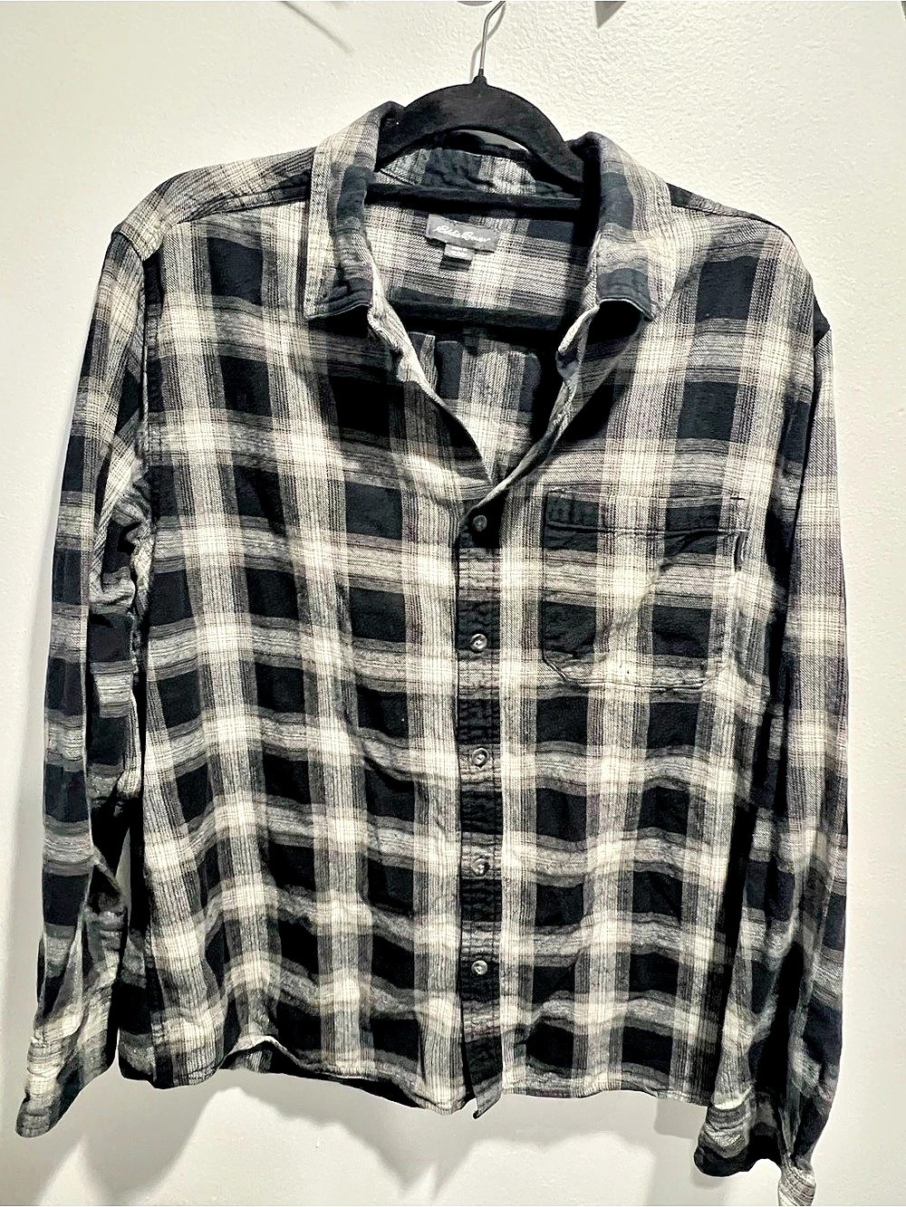 Eddie Bauer Men's Plaid Cotton Shirt Size Medium
